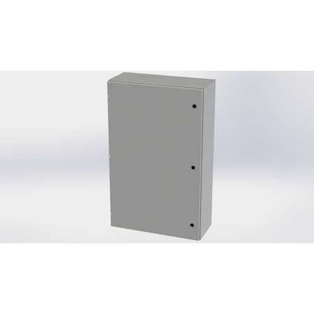 Saginaw Control & Engineering 1/4 Turn Latch Electrical Enclosures, 48 in H, 12 in D, 30 in W, NEMA 3R, 4, 12, 13, Carbon Steel SCE-48EL3012LP